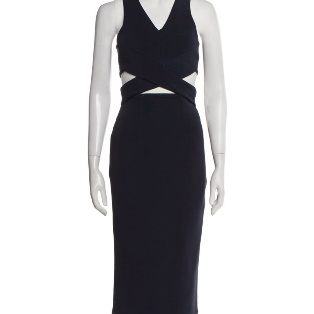 NICHOLAS V-Neck Midi Dress